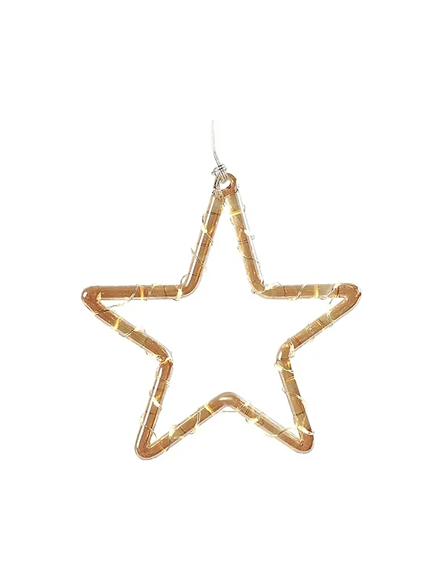 COUNTRYFIELD | Weihnachtsbeleuchtung STERN LED Timer 15cm Gold | 